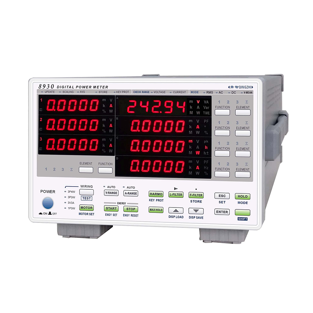青島青智 8930三相數(shù)字功率計(jì) 三相電參數(shù)測(cè)量?jī)x 1000V，50A